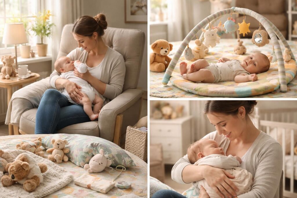 découvrez nos conseils pratiques pour organiser une journée type avec un bébé de 3 mois, en équilibrant sommeil, repas et temps d'éveil pour favoriser son développement.