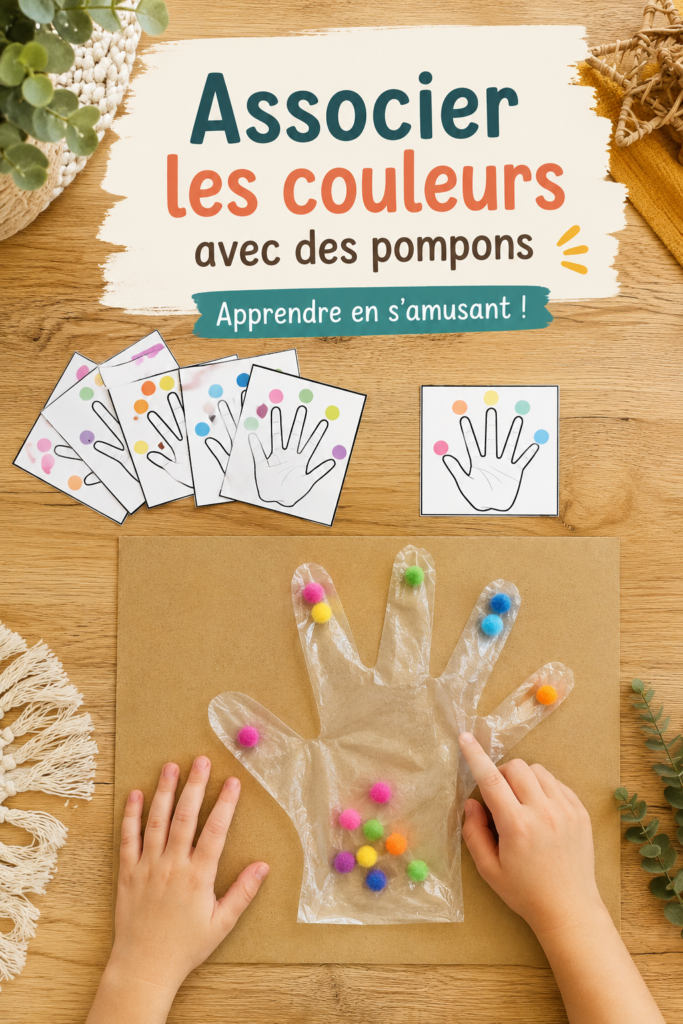 Des pompons colorés associés pour un projet créatif