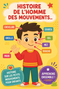 Illustration d'un enfant écoutant une histoire courte racontée par un parent.