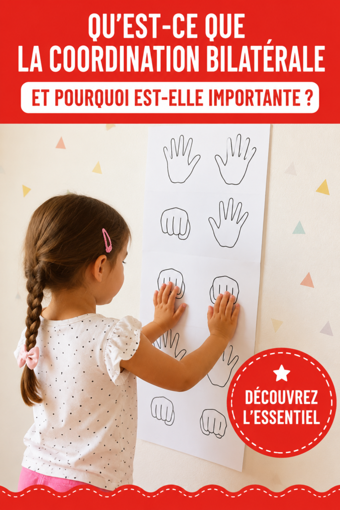 Une illustration représentant la coordination bilatérale chez des enfants jouant ensemble.