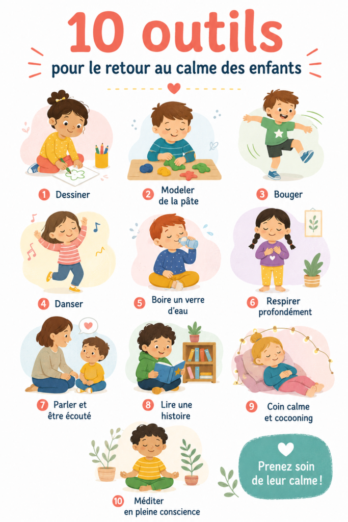 Un enfant détendu en train de pratiquer une activité relaxante