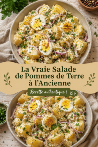 Une salade de pommes de terre à l'ancienne avec des herbes fraîches