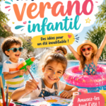Enfants jouant à des activités estivales à l'extérieur.