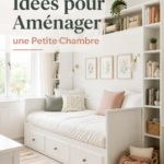 Un aménagement chaleureux d'une petite chambre avec des meubles pratiques