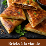 Un plat de bricks croustillantes à la viande hachée, symbole de la cuisine marocaine.