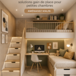 Une chambre d'enfant bien agencée avec des solutions de rangement pratiques