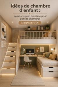Une chambre d'enfant bien agencée avec des solutions de rangement pratiques