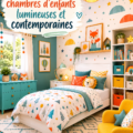 Chambre d'enfant moderne et joyeuse avec des couleurs contemporaines
