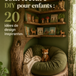 Un coin lecture DIY douillet pour enfants avec des coussins et des livres colorés.