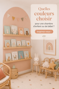 Chambre d'enfant décorée avec des couleurs douces et chaleureuses