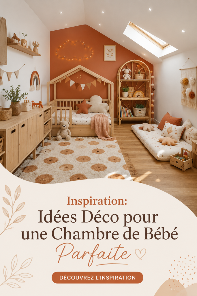 Chambre de bébé décorée avec des couleurs apaisantes et des éléments pratiques