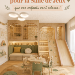 Salle de jeux colorée avec des jouets et un coin lecture