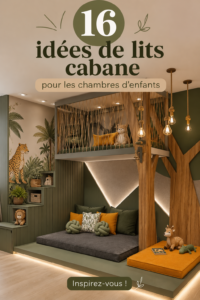 Un lit cabane inspirant dans une chambre d'enfant décorée.