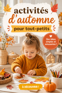 Activités d'automne pour tout-petits dans un parc
