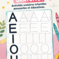 Des enfants s'amusent tout en apprenant avec des activités éducatives à la maison.