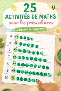 Enfants jouant à des activités mathématiques en plein air au printemps
