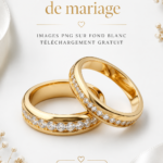 Alliance de mariage élégante sur fond blanc