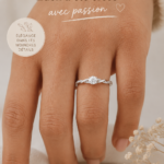 Bague Eden, bijou élégant et délicat en gros plan