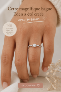 Bague Eden, bijou élégant et délicat en gros plan