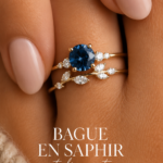 Bague en saphir ornée d'un design élégant.