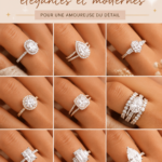 Une magnifique bague de fiançailles élégante sur un fond doux.