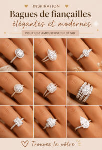 Une magnifique bague de fiançailles élégante sur un fond doux.