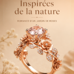 Bague de fiançailles botanique avec motifs floraux élégants