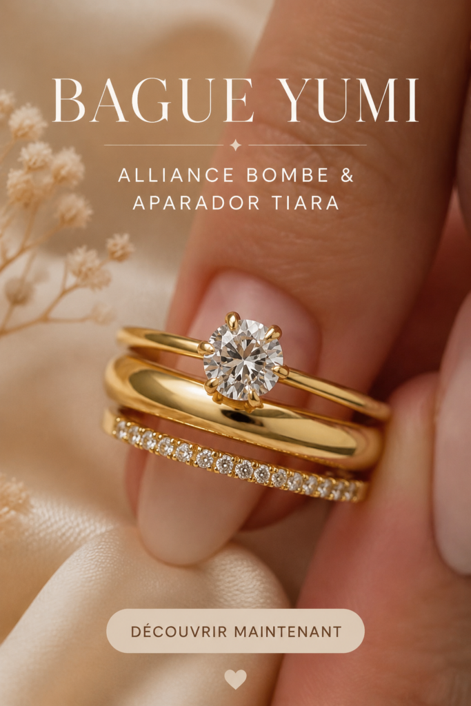 L'anel Yumi, un bijou raffiné en or 18k, parfait pour toutes les occasions.