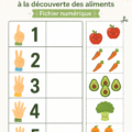 Un cahier d'activités coloré sur les aliments avec des illustrations ludiques pour enfants.