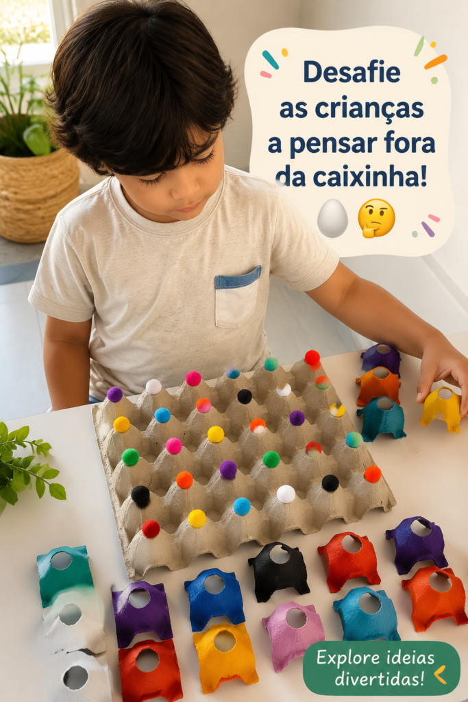 Un enfant en train de résoudre un défi créatif avec enthousiasme.