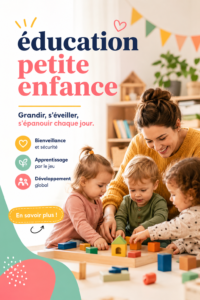 Éducation de la petite enfance avec des enfants jouant dans un environnement éducatif