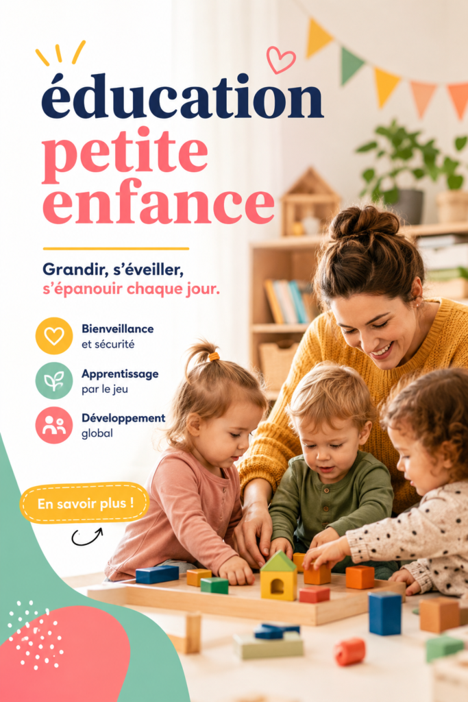 Éducation de la petite enfance avec des enfants jouant dans un environnement éducatif