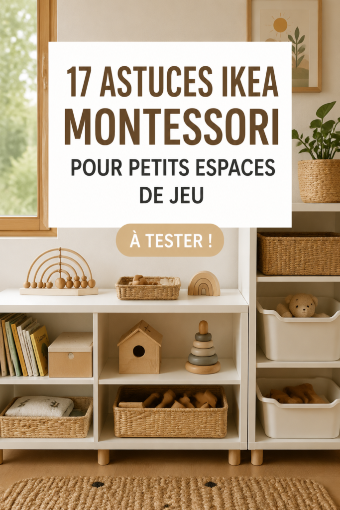 Aménagement d'une salle de jeux Montessori avec des meubles Ikea fonctionnels