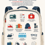 Image d'un kit d'urgence bien préparé pour 72 heures avec des fournitures essentielles.