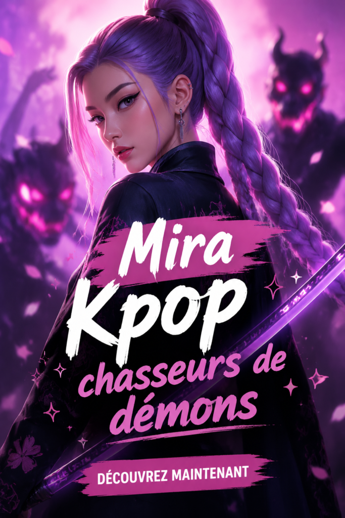 Mira, la chasseuse de démons dans un style Kpop dynamique.