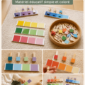 Famille créant un espace Montessori à la maison avec des jeux éducatifs