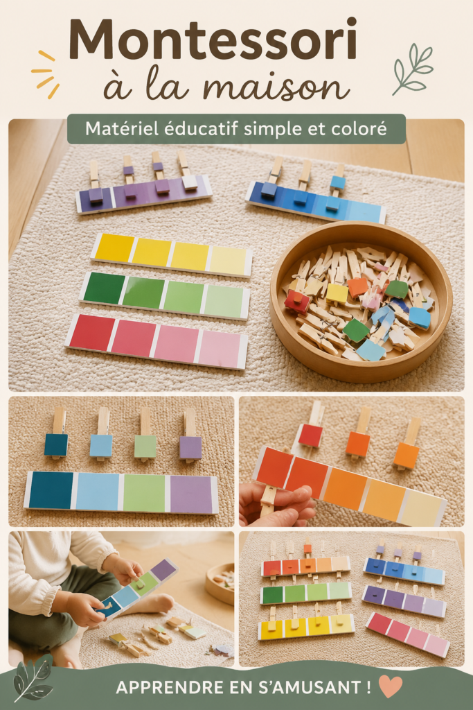 Famille créant un espace Montessori à la maison avec des jeux éducatifs
