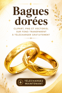 Une collection d'illustrations d'anneaux dorés sur fond transparent