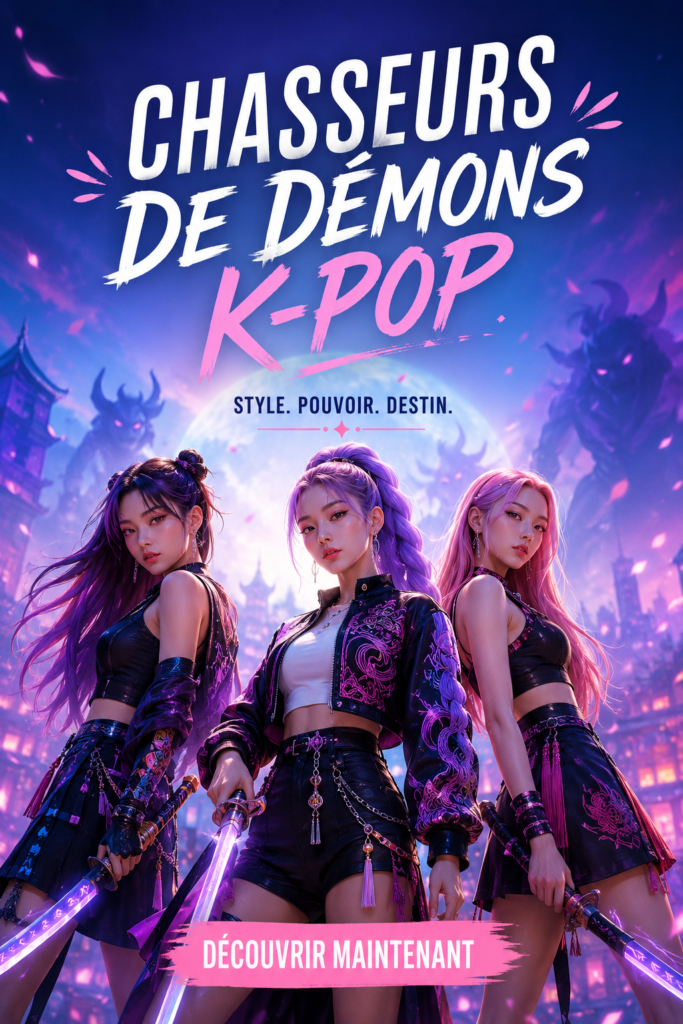 Illustration d'un chasseur de démons influencé par la K-pop