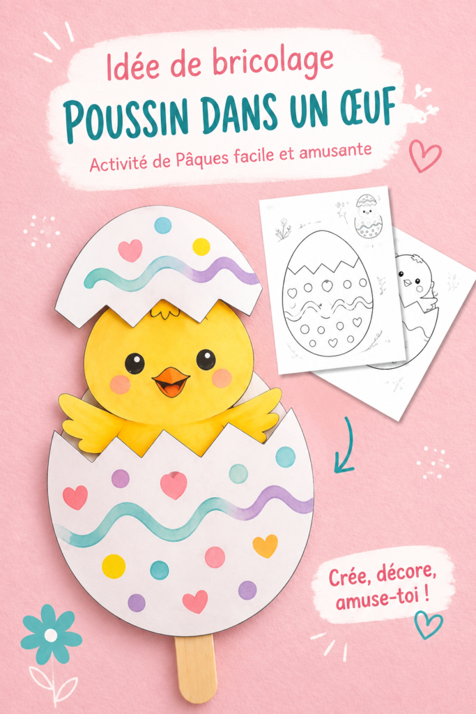 Un enfant s'amusant à créer des poussins dans des œufs pour Pâques.
