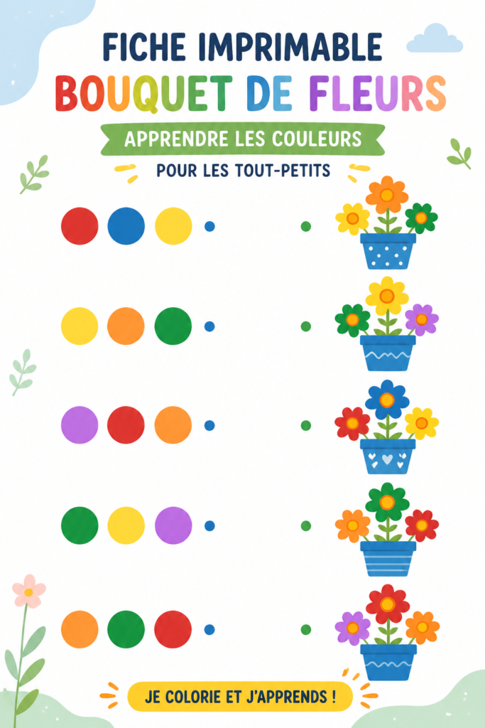 Une activité éducative pour apprendre les couleurs avec des tout-petits