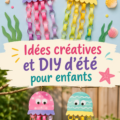 Enfants en train de réaliser des activités créatives d'été