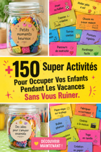 Enfants s'amusant avec des activités créatives pendant les vacances
