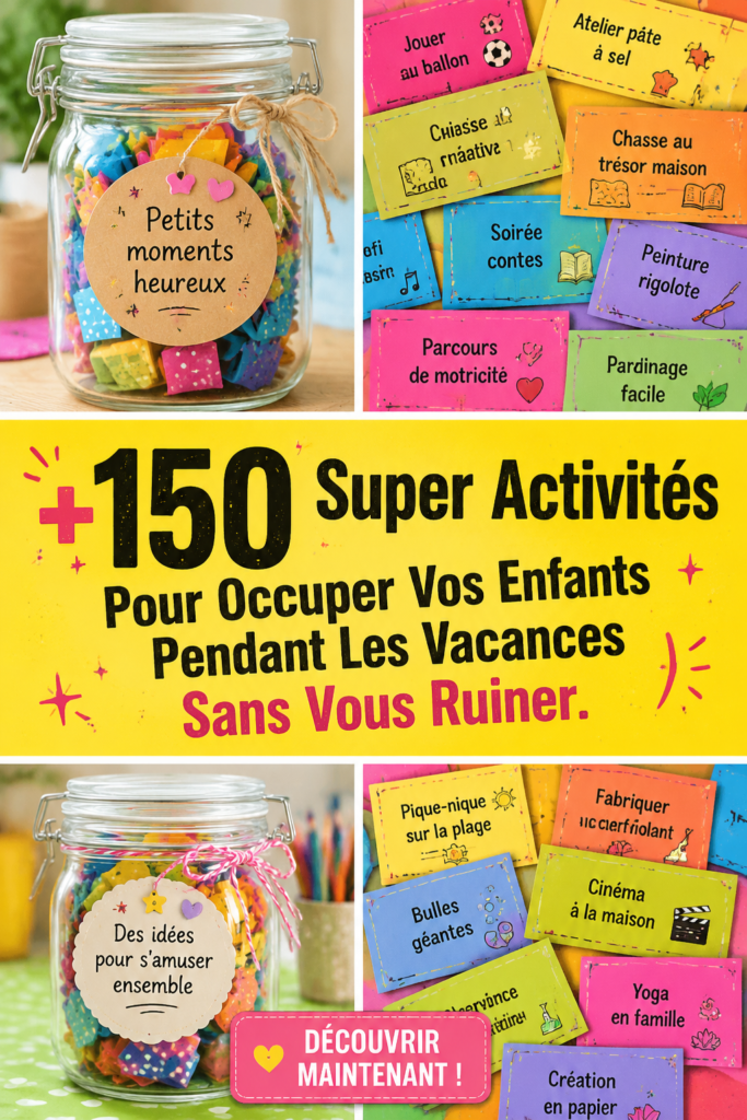 Enfants s'amusant avec des activités créatives pendant les vacances
