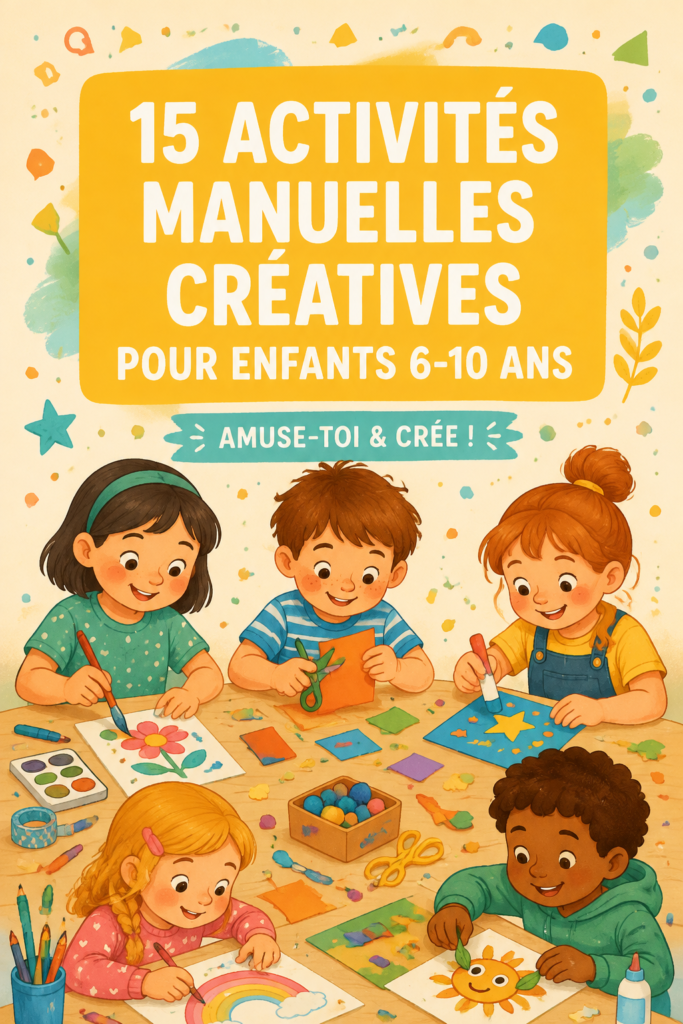 Un enfant créatif en train de réaliser une activité manuelle amusante