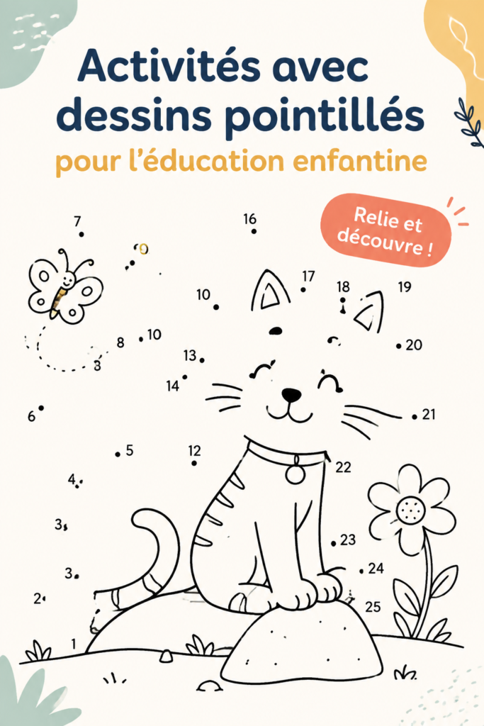 Un enfant en train de dessiner des motifs avec des points dans un environnement Montessori.