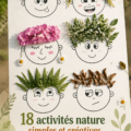 Enfants faisant des activités créatives avec des matériaux naturels en plein air