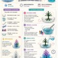 Un arbre magique aux cristaux colorés réalisé dans un cadre familial