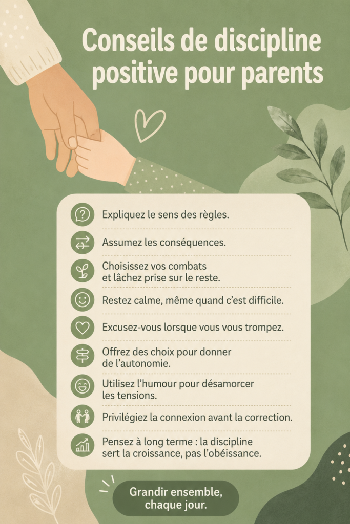 Un parent souriant jouant avec un enfant dans un environnement chaleureux et positif, illustrant la discipline positive.