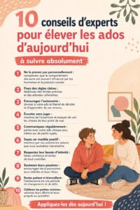 Un parent discutant calmement avec son adolescent, symbole d'une communication ouverte.